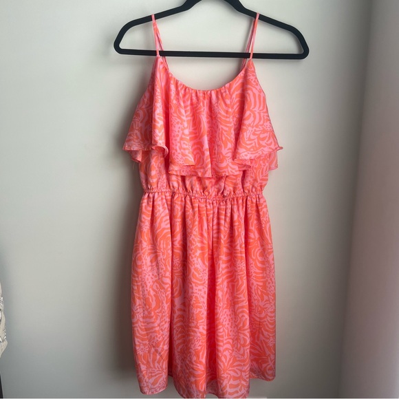 Lilly Pulitzer For Target Satin Flounce Dress M - Picture 1 of 7